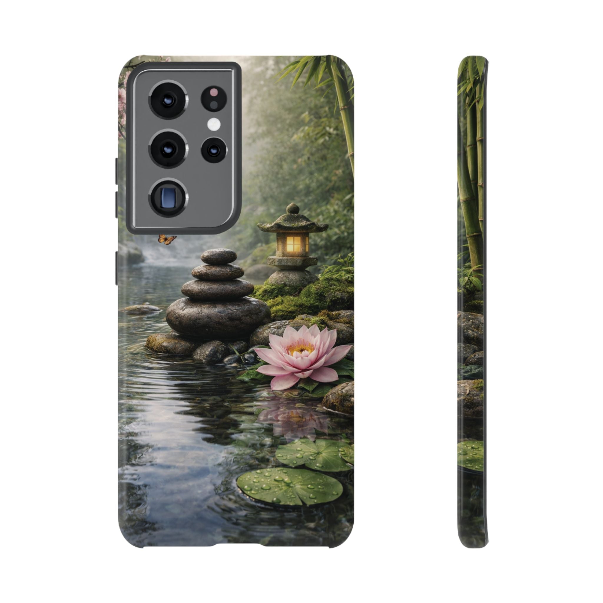 Still Waters Lotus Phone Case phone case with nature-inspired artwork - product view 10