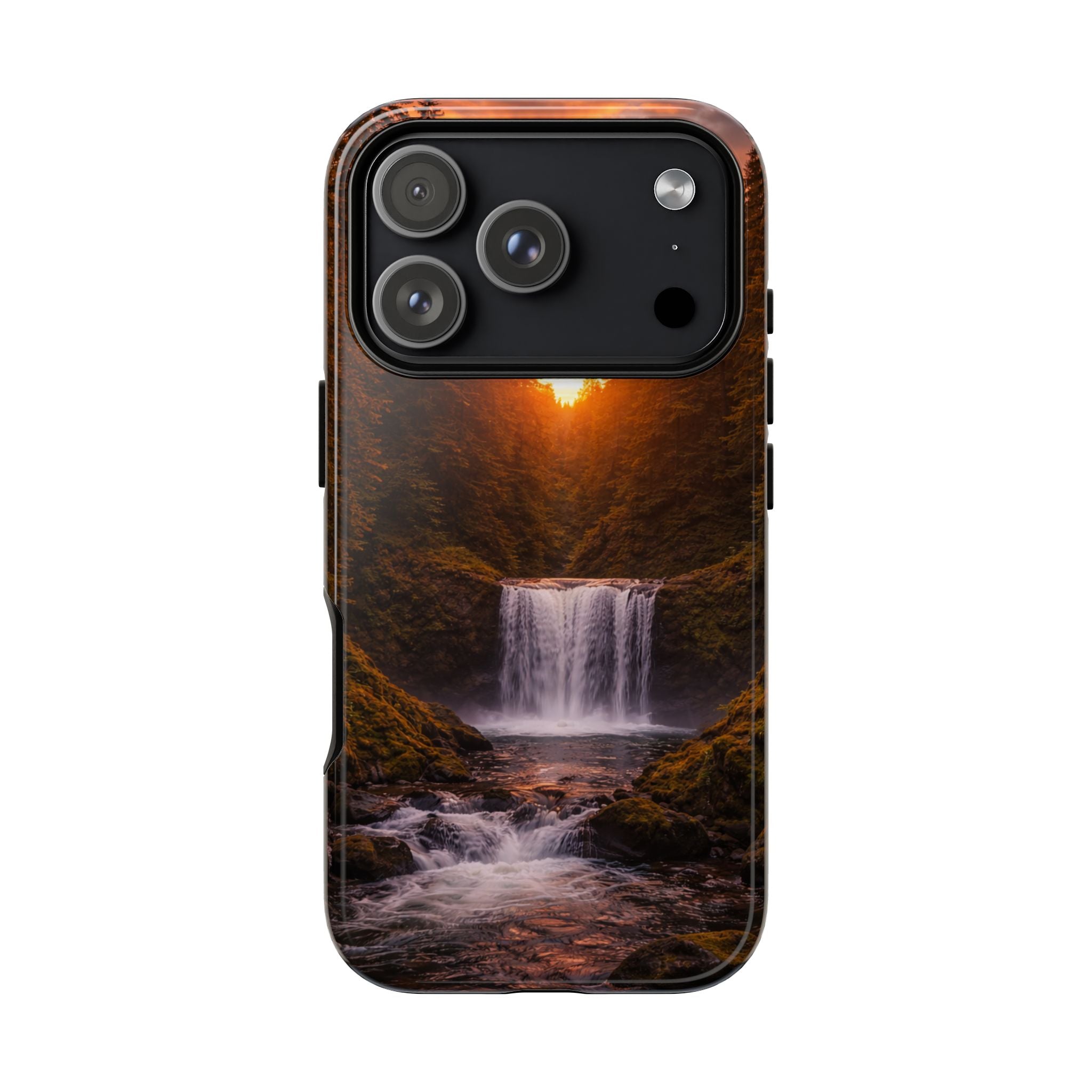 Evergreen Waterfall Phone Case phone case with nature-inspired artwork - product view 47
