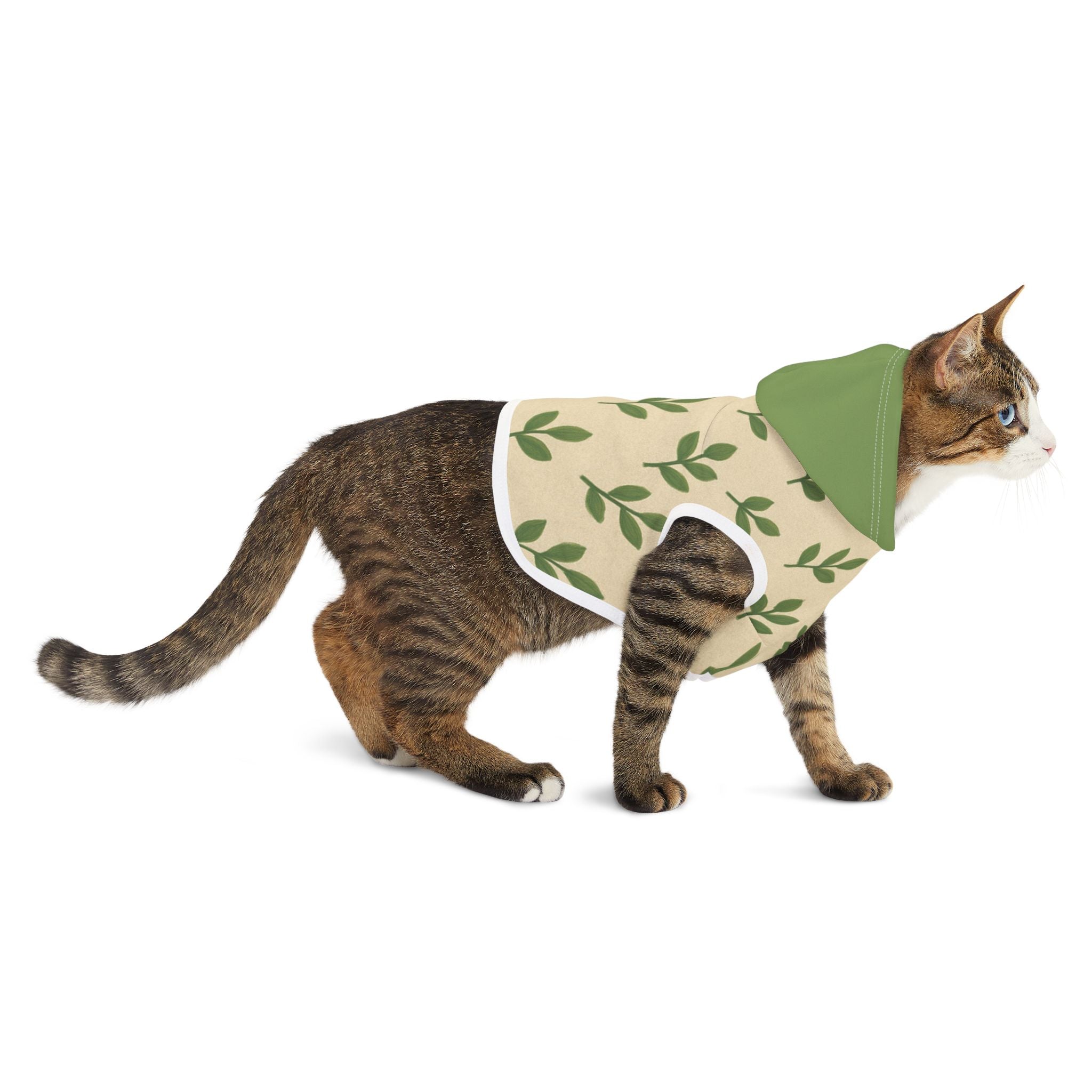 Tranquil Leaf Pet Hoodie pets with nature-inspired artwork - product view 10