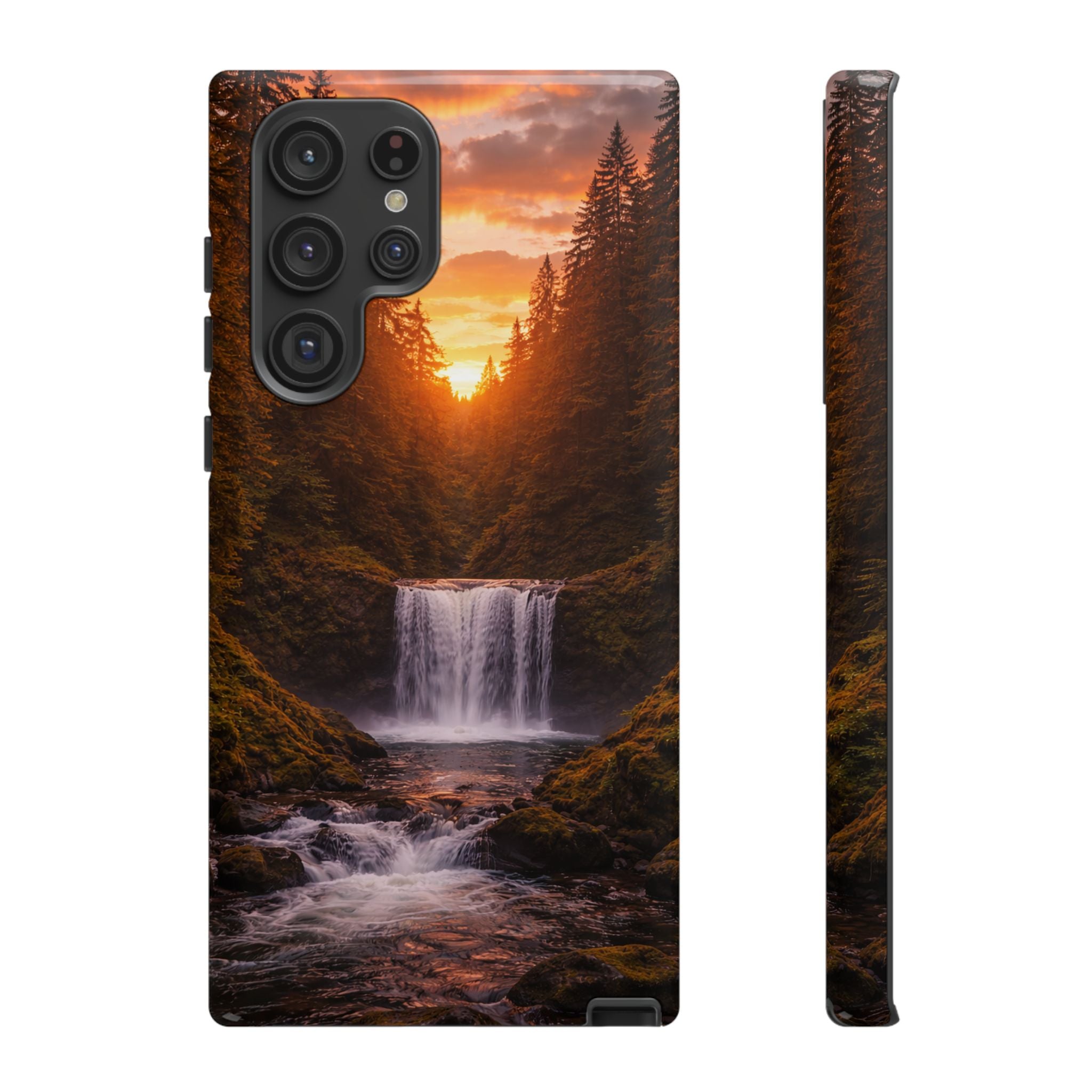 Evergreen Waterfall Phone Case phone case with nature-inspired artwork - product view 24