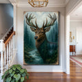 Misty Stag Double Exposure wall art with nature-inspired artwork
