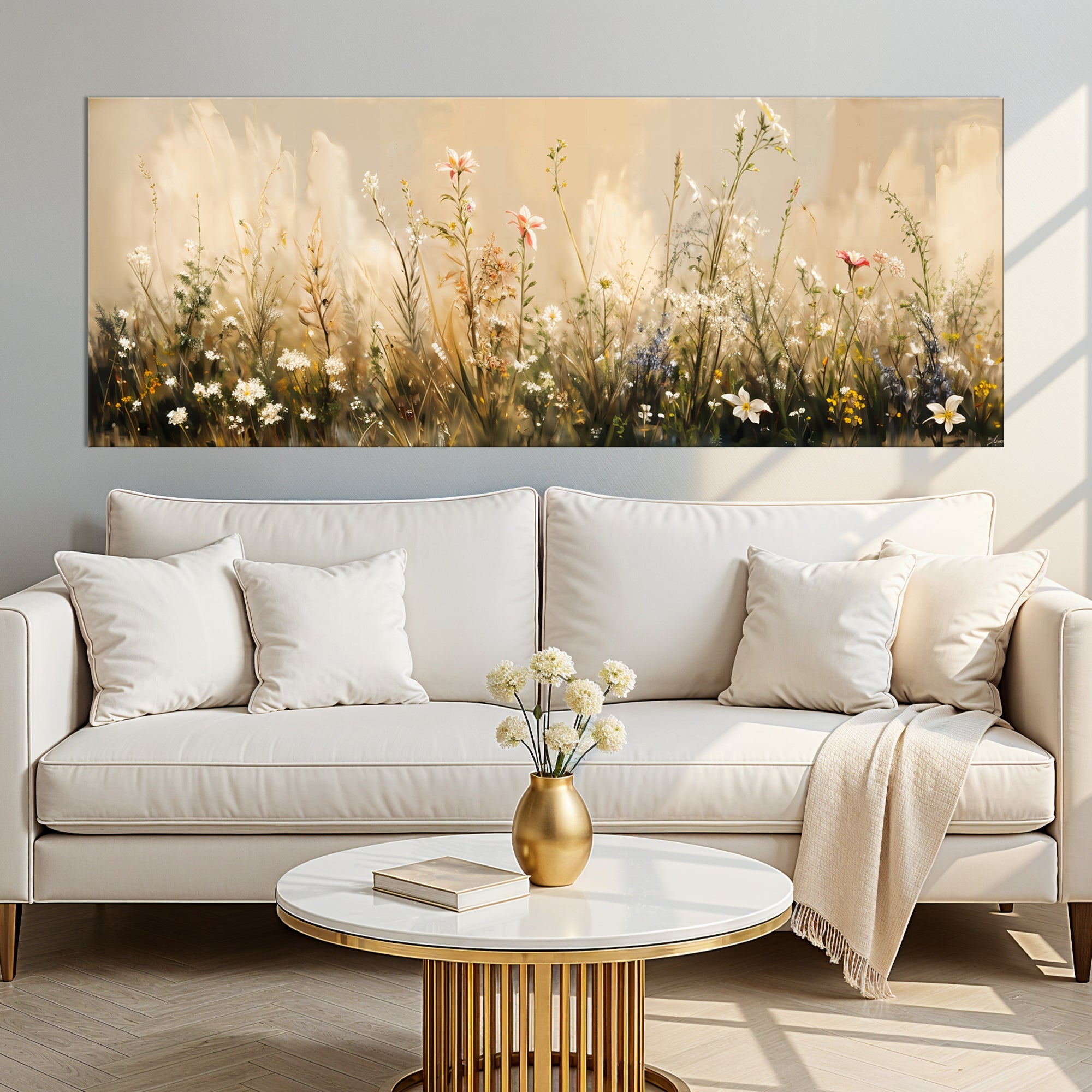 Flower Field wall art with nature-inspired artwork