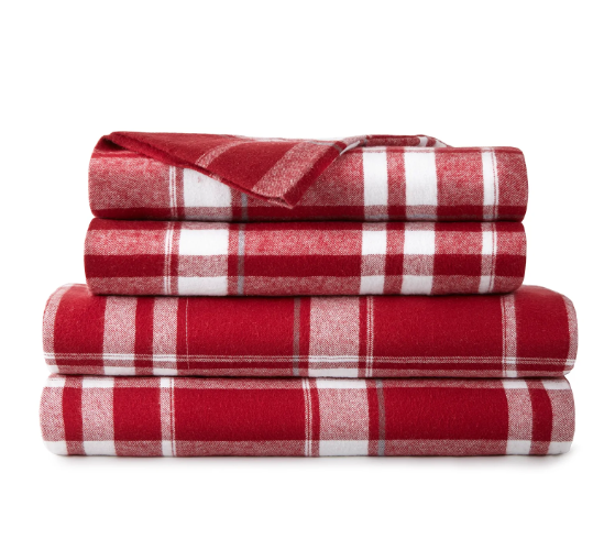 Plaid Organic Flannel Sheet Set sheet set with nature-inspired artwork