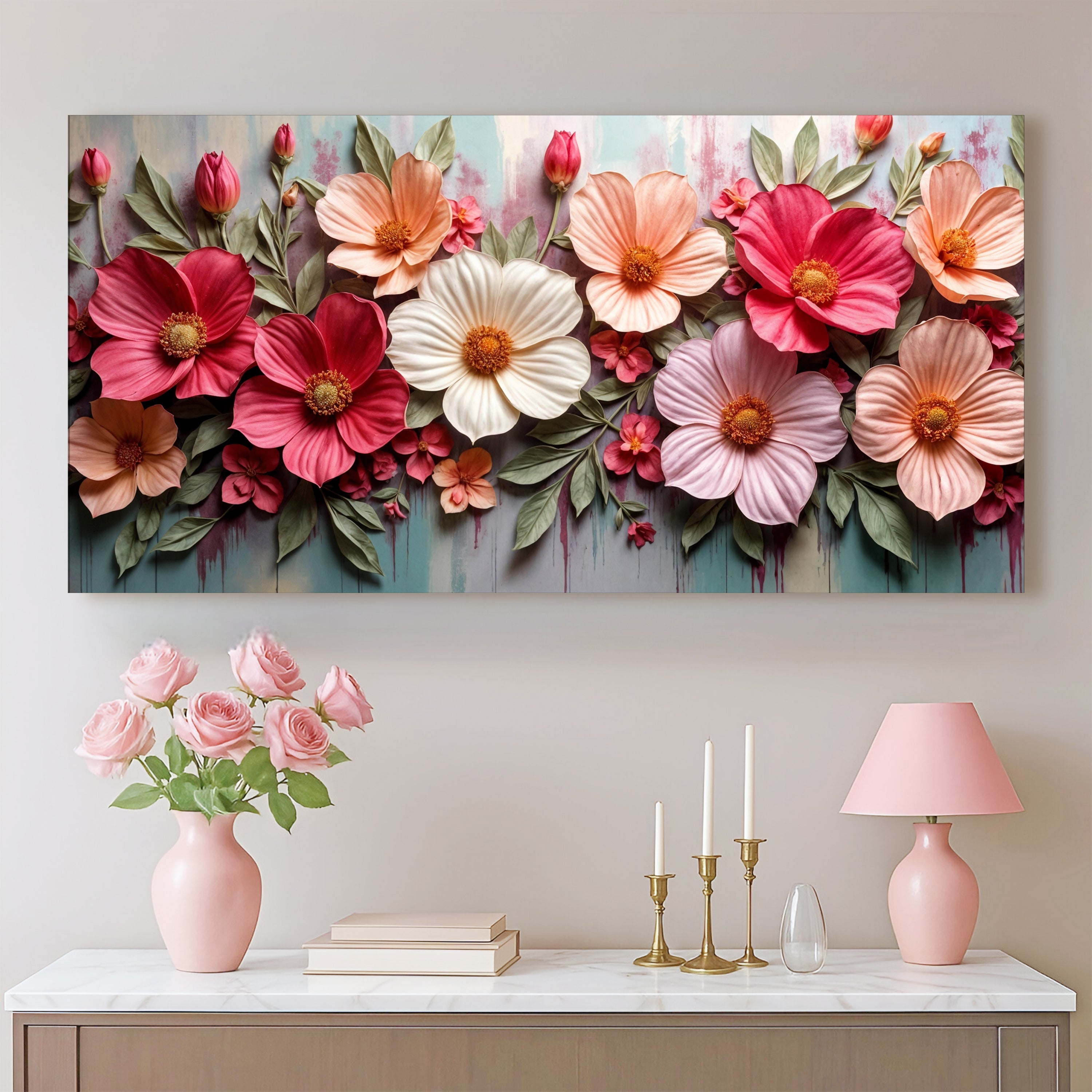 Colorful Floral Realistic Ii wall art with nature-inspired artwork