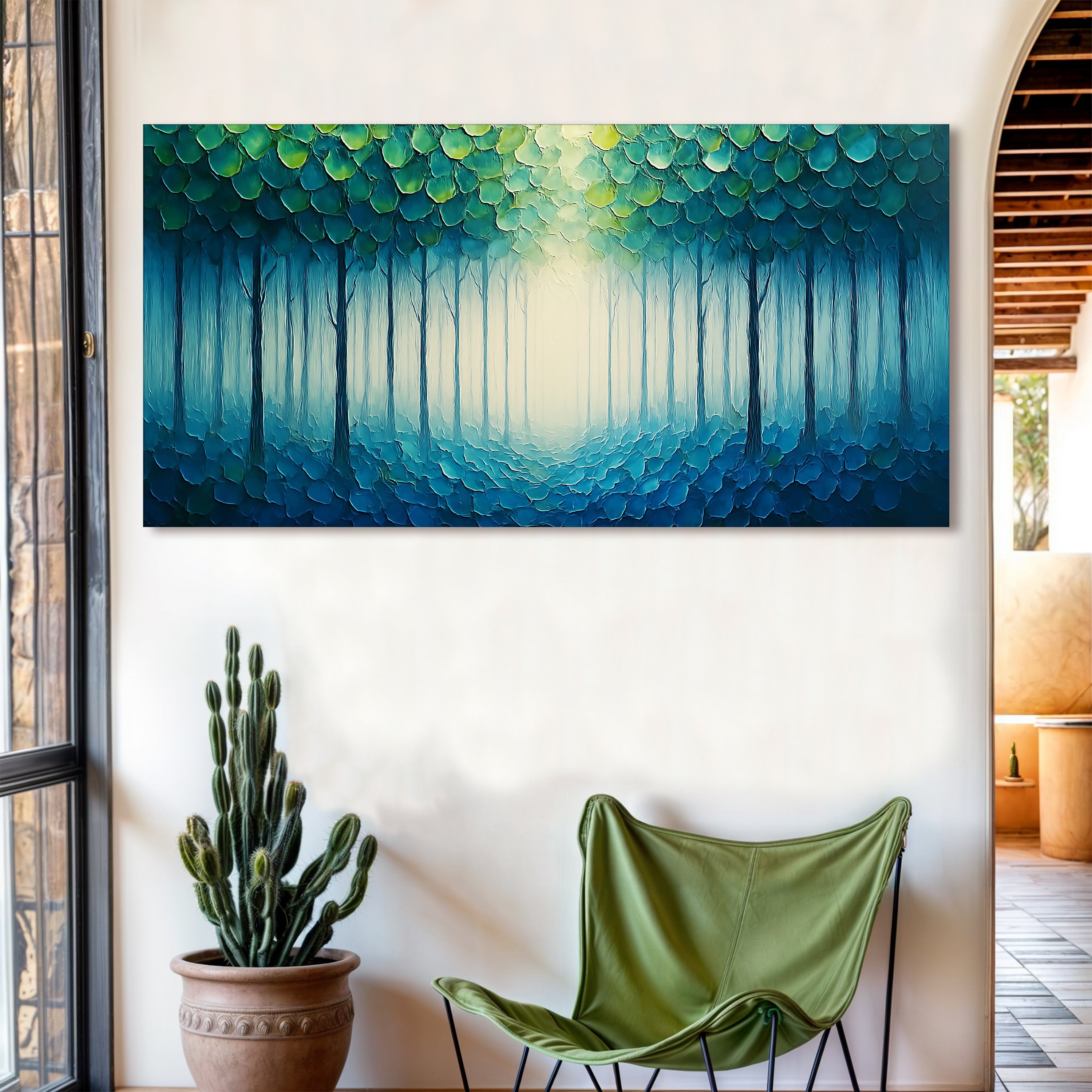 Forest Whispers Impasto wall art with nature-inspired artwork