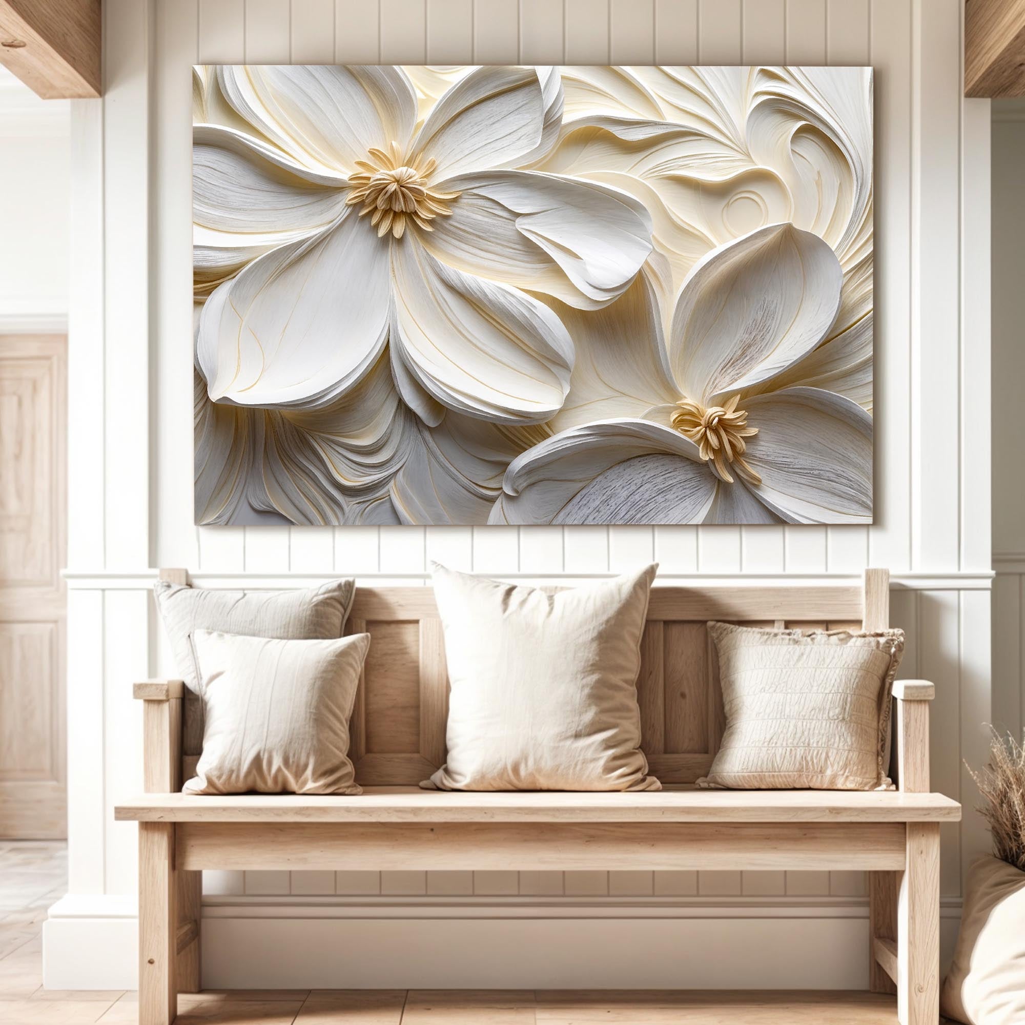 3d Minimalist Flower Ii wall art with nature-inspired artwork