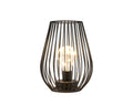 8'' Tall Cage Shapetable Lamp Battery Lanterns battery operated lamps with nature-inspired artwork - product view 2