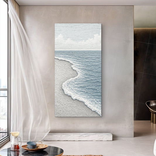 White Waves Abstract wall art with nature-inspired artwork