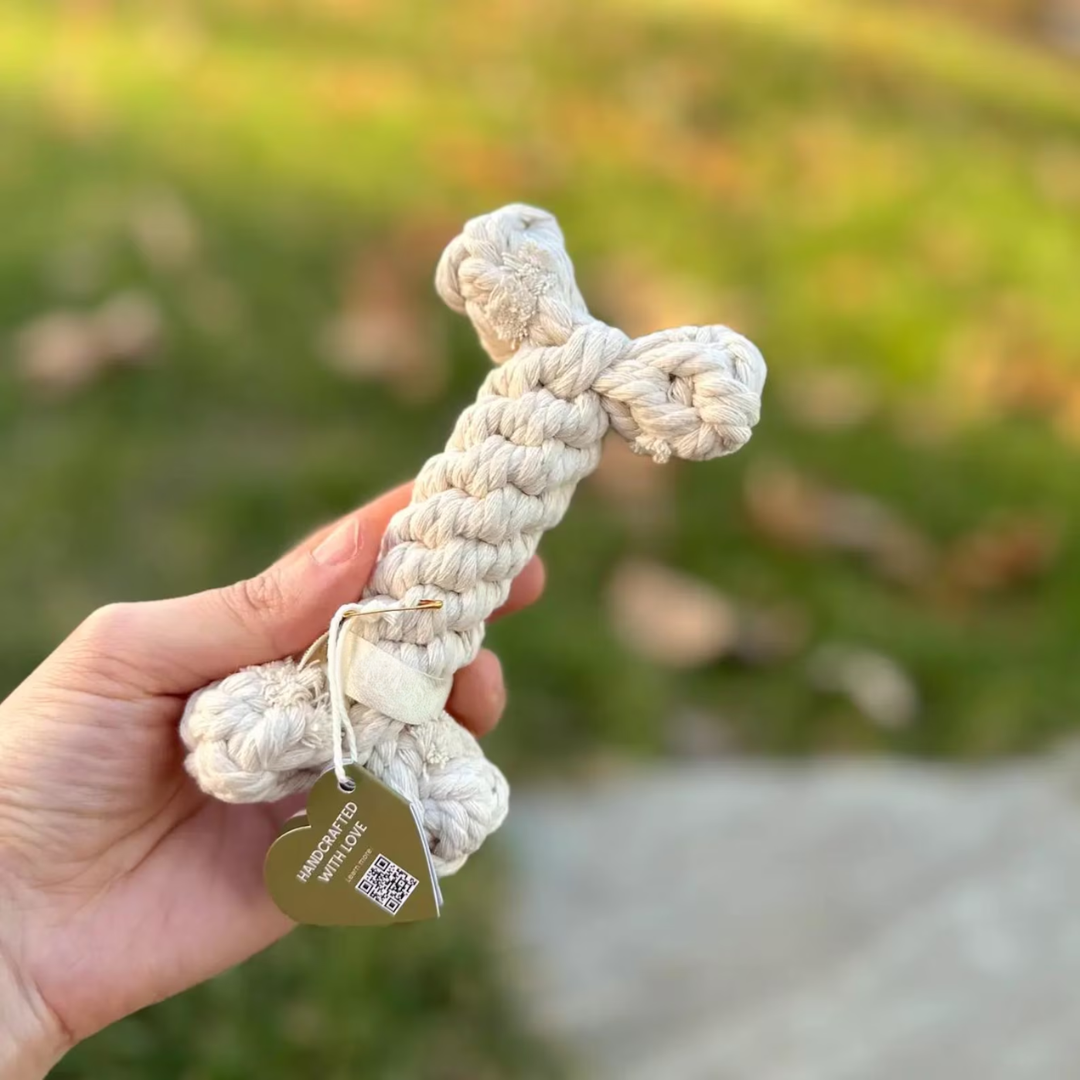 The Little Love White Rope Bone Toy-3