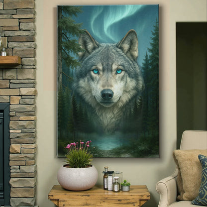 Wolf Northern Symphony wall art with nature-inspired artwork - product view 4