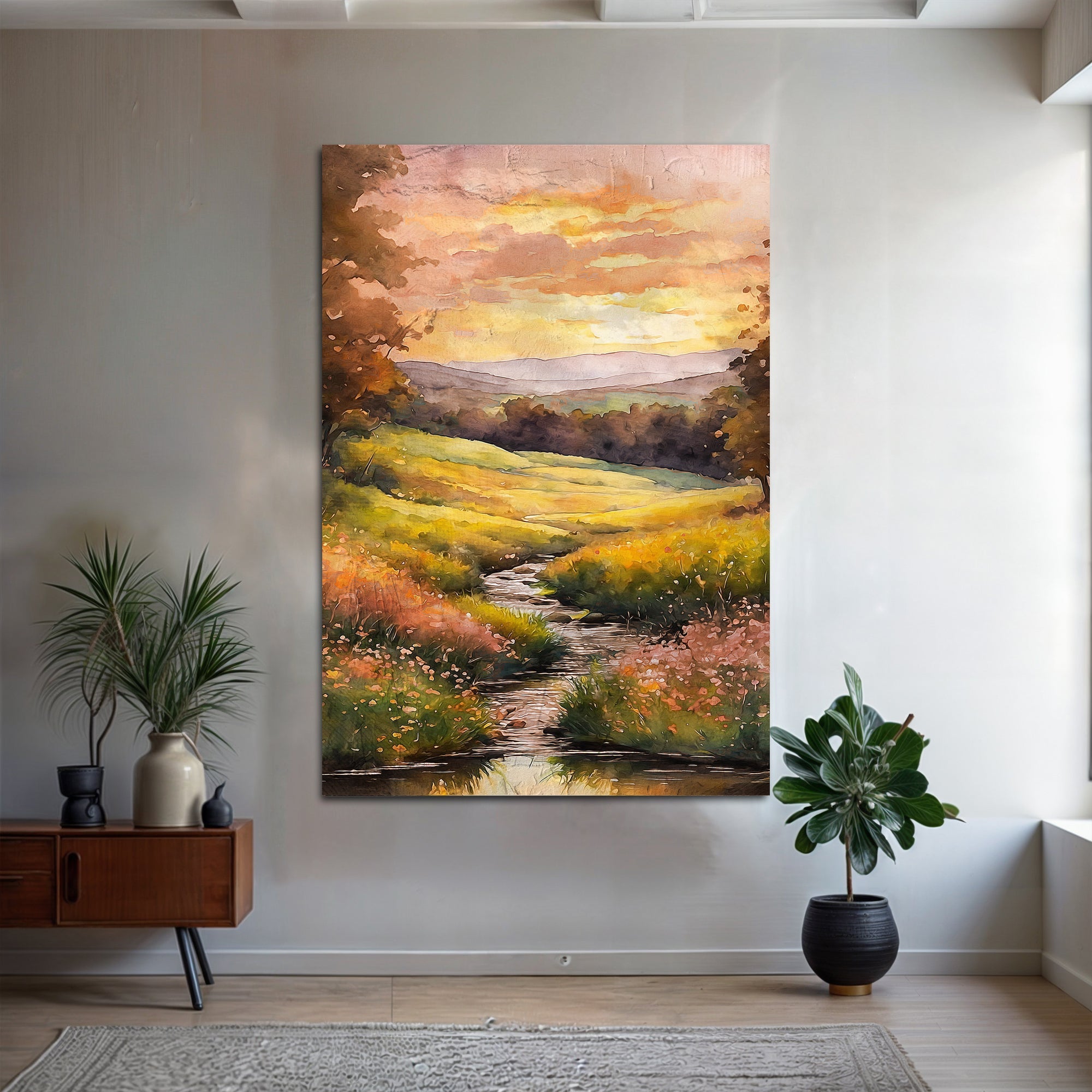 Misty River wall art with nature-inspired artwork - product view 3