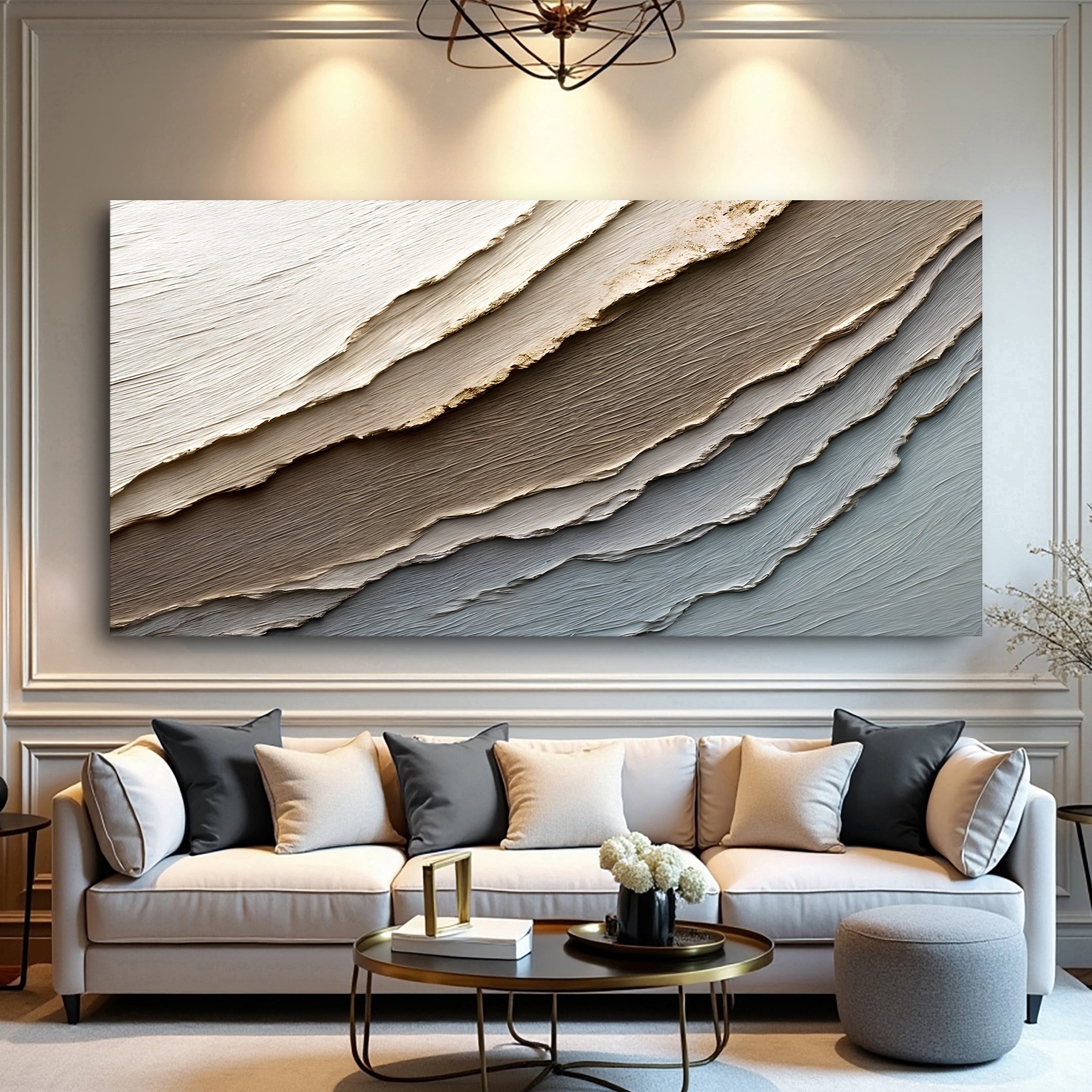 Abstract Earth Tones wall art with nature-inspired artwork
