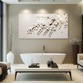 White Cherry Blossom wall art with nature-inspired artwork
