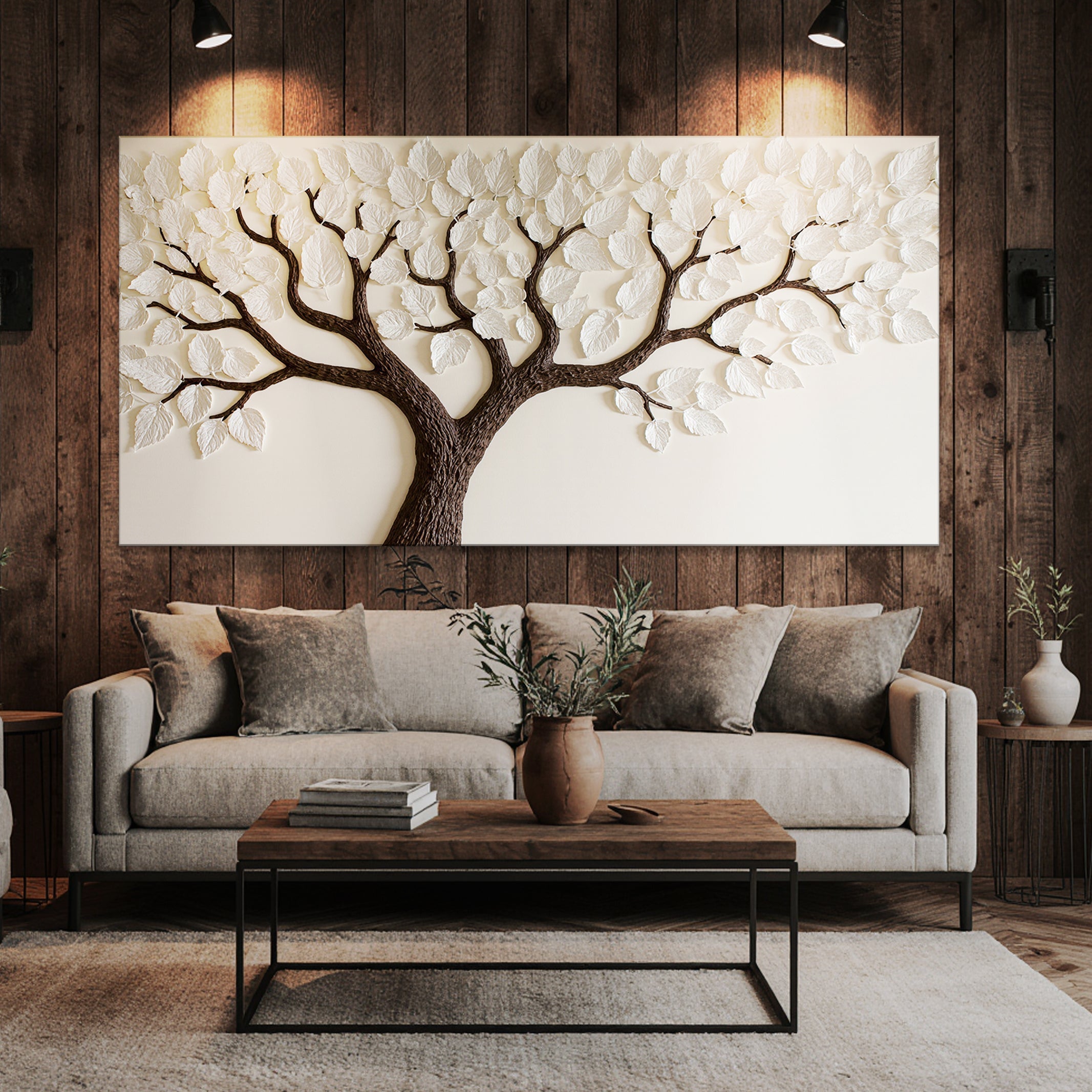 Ivory Canopy Tree wall art with nature-inspired artwork
