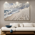 Footprints in the Sand wall art with nature-inspired artwork