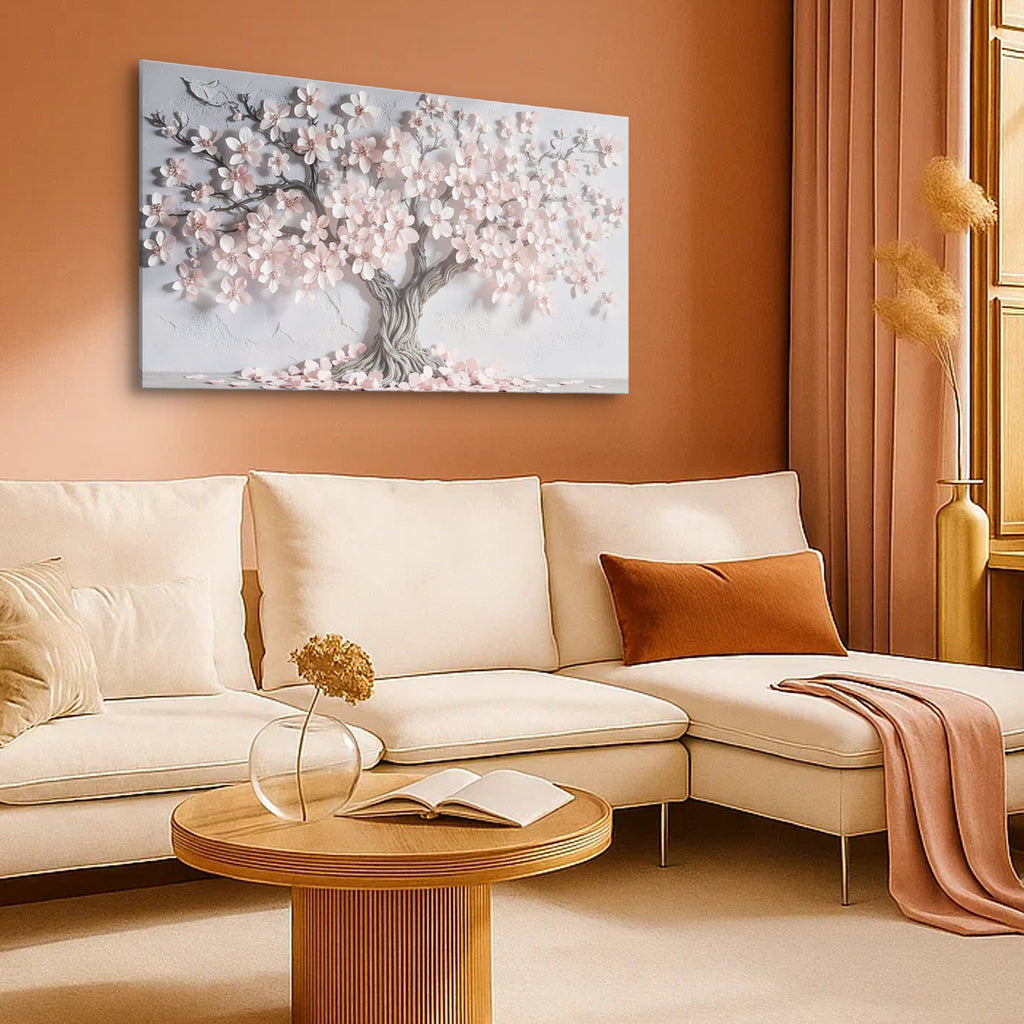 Pastel Blossom Awakening wall art with nature-inspired artwork - product view 3