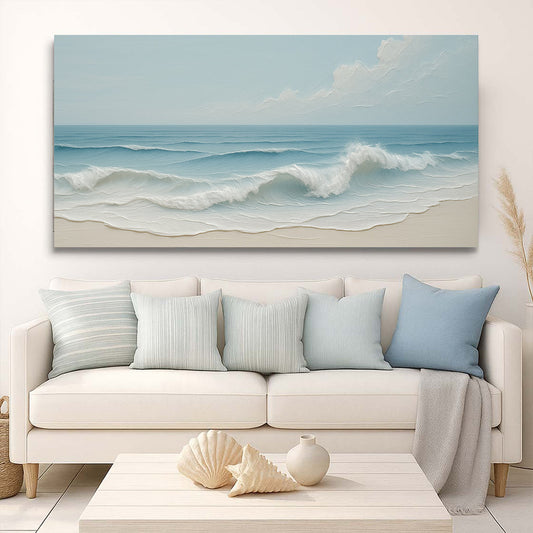 Serene Ocean Wave Coastal Viii wall art with nature-inspired artwork