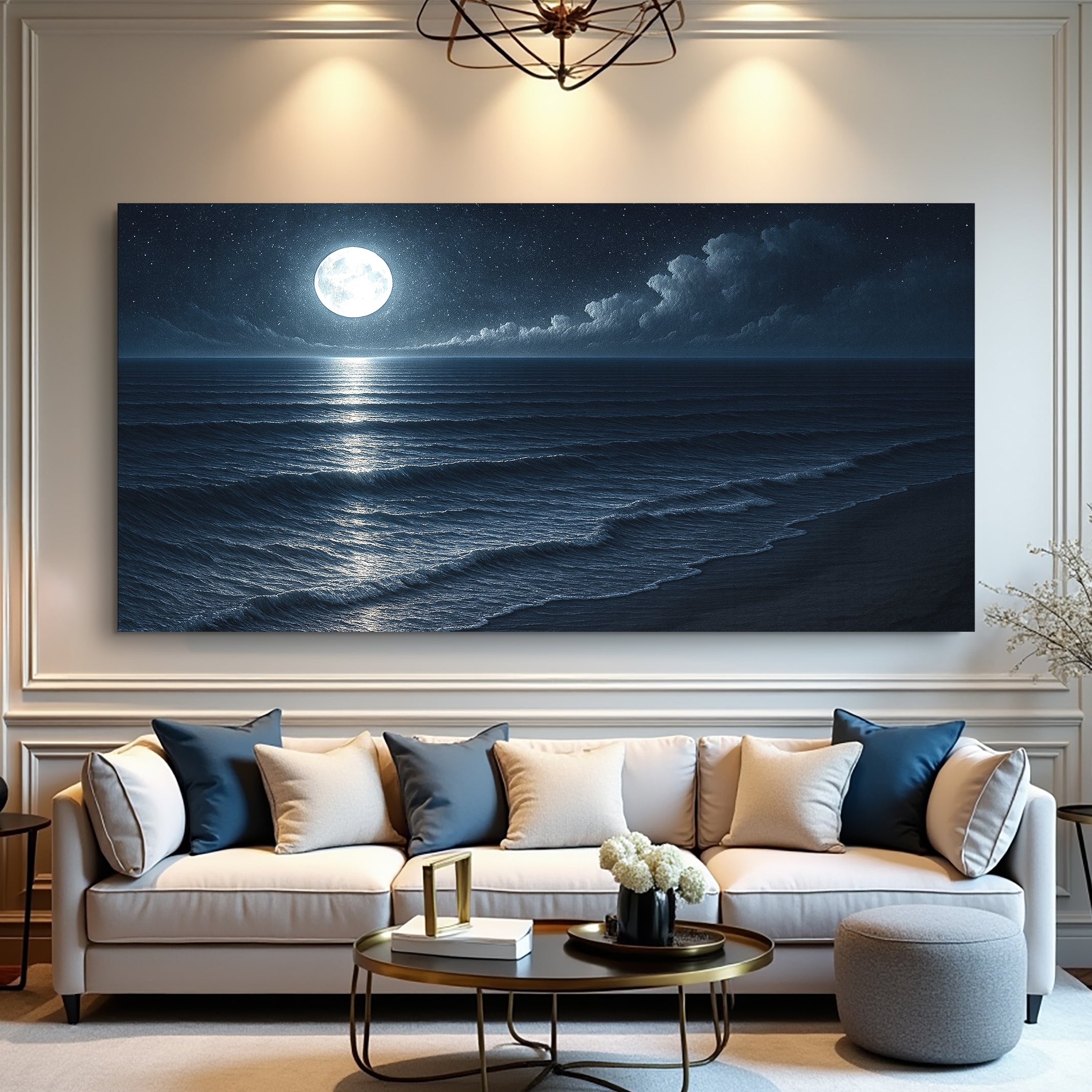 Beach Shoreline Coastal wall art with nature-inspired artwork
