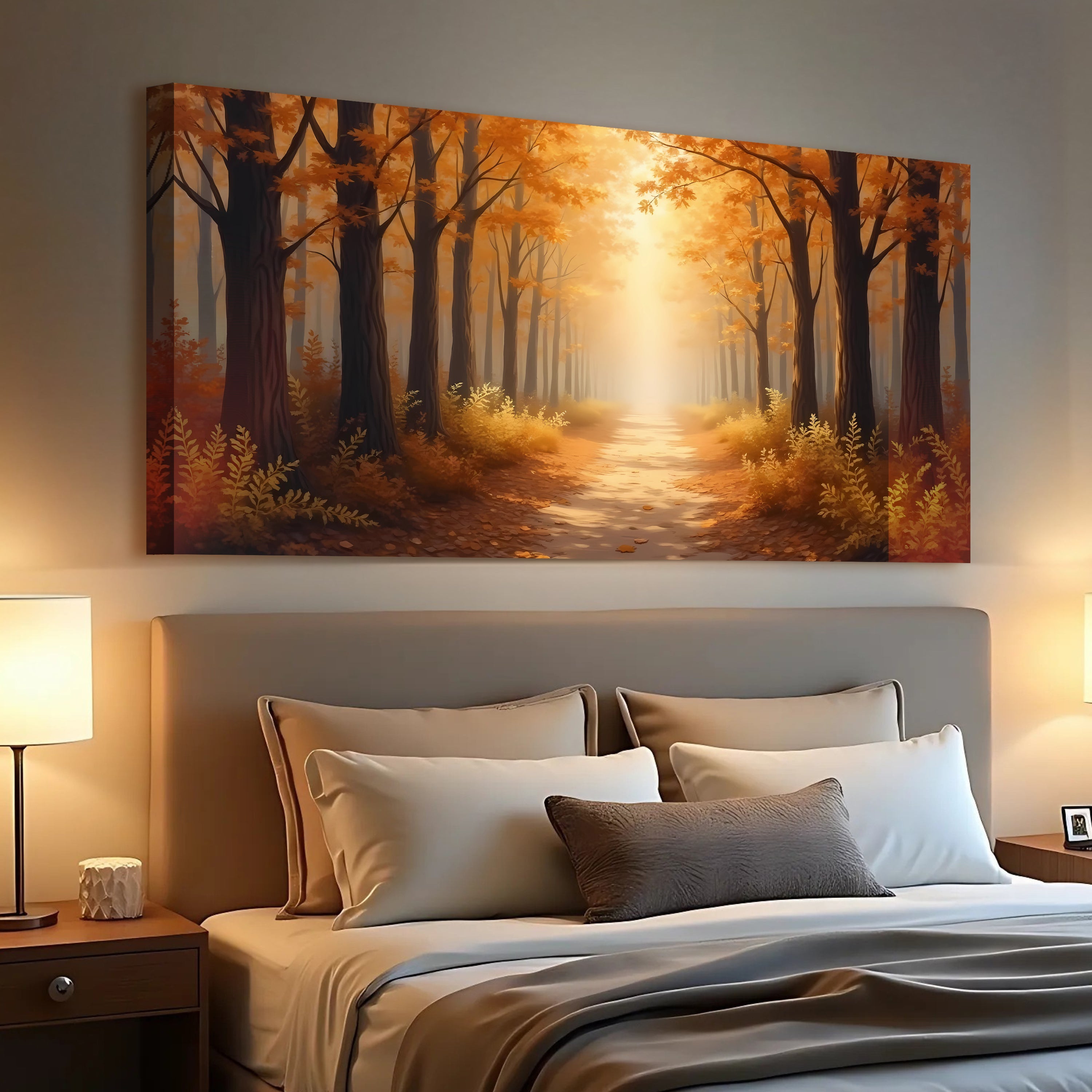 Abstract Forest Landscape wall art with nature-inspired artwork