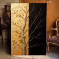 Golden Eclipse Impasto wall art with nature-inspired artwork