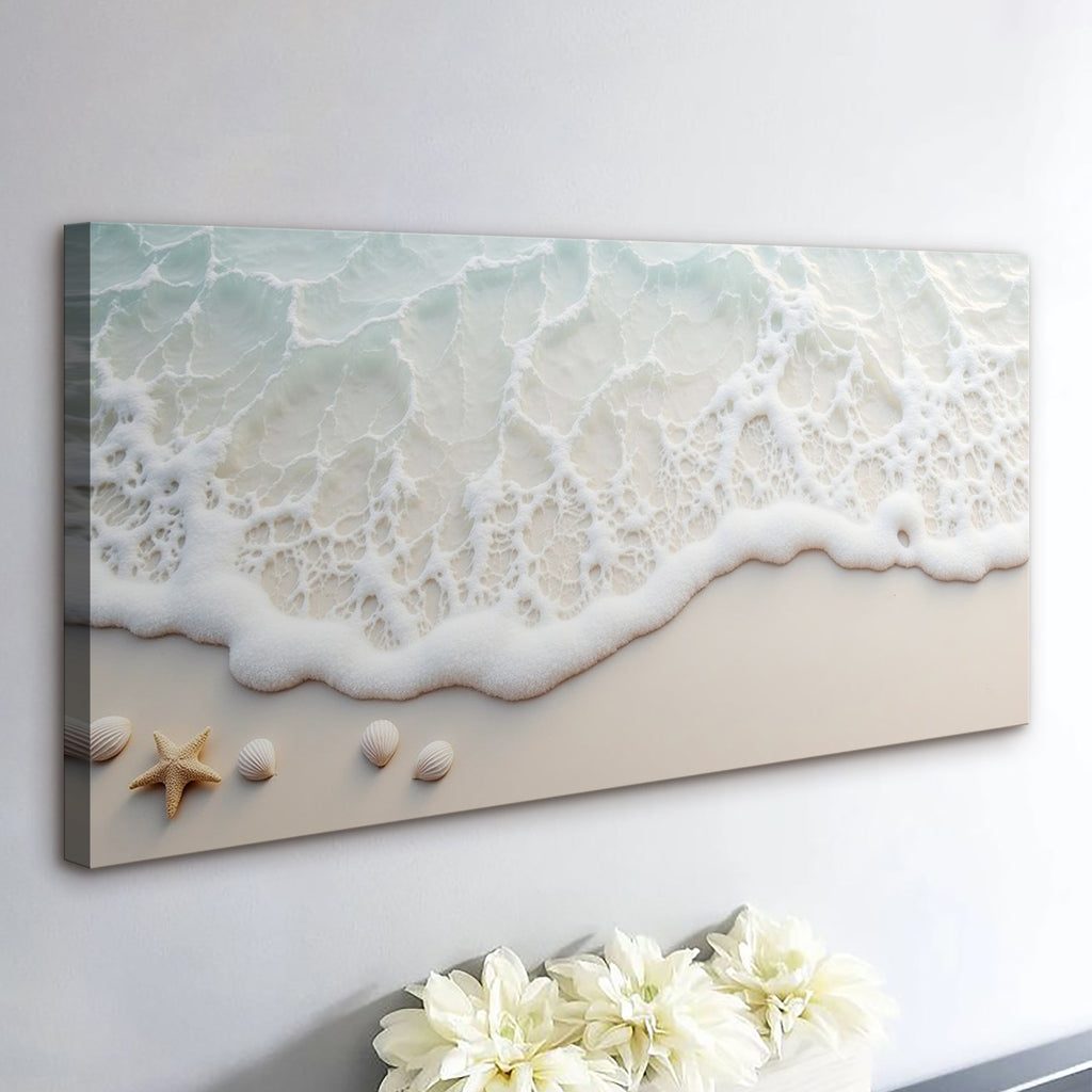 Serene Ocean Wave Coastal X wall art with nature-inspired artwork