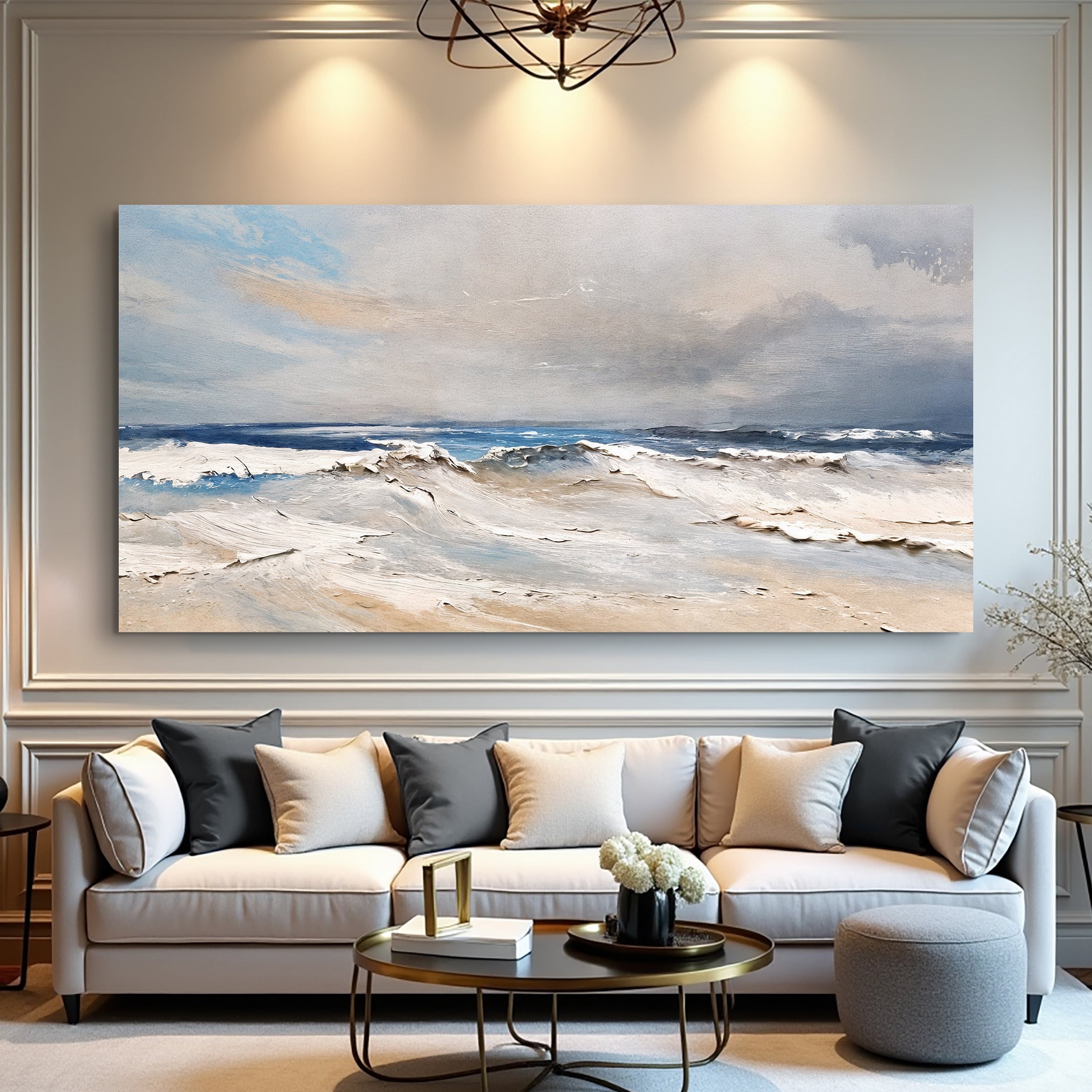 Serene Ocean Wave Coastal Ix wall art with nature-inspired artwork