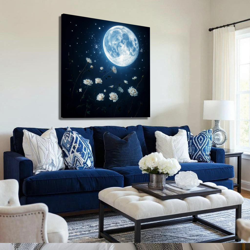 Lunar Canvas wall art with nature-inspired artwork