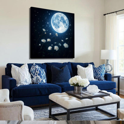 Lunar Canvas wall art with nature-inspired artwork