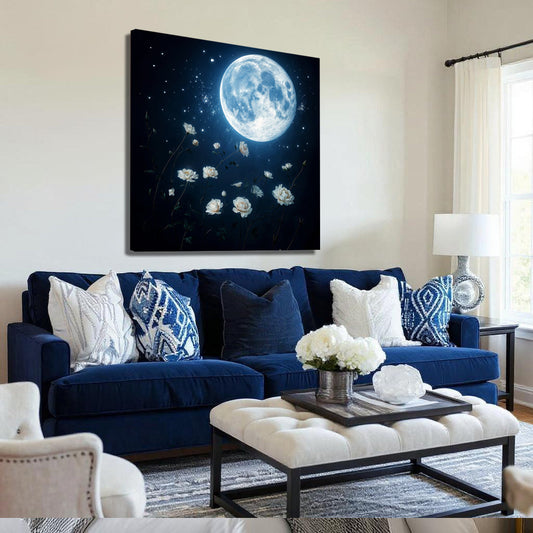 Lunar Canvas wall art with nature-inspired artwork
