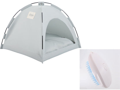 Cat Tent Cooling Mat Dog House Pet Sofa Camping Dog Bed with Cushion uncategorized / needs cleanup with nature-inspired artwork - product view 7