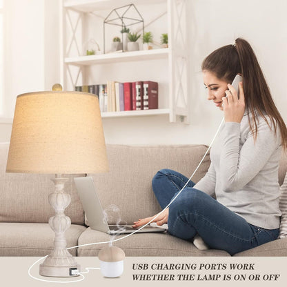 Farmhouse Table Lamps - Set of 2