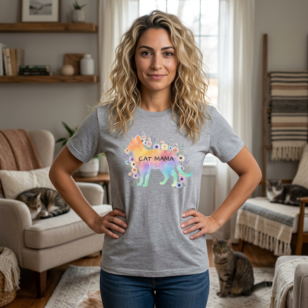 Cat Mama T t-shirt with nature-inspired artwork