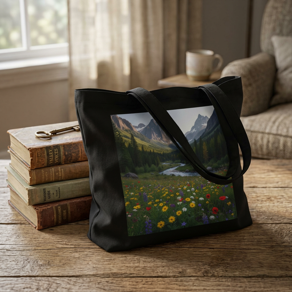 Large Floral Mountain Eco Tote