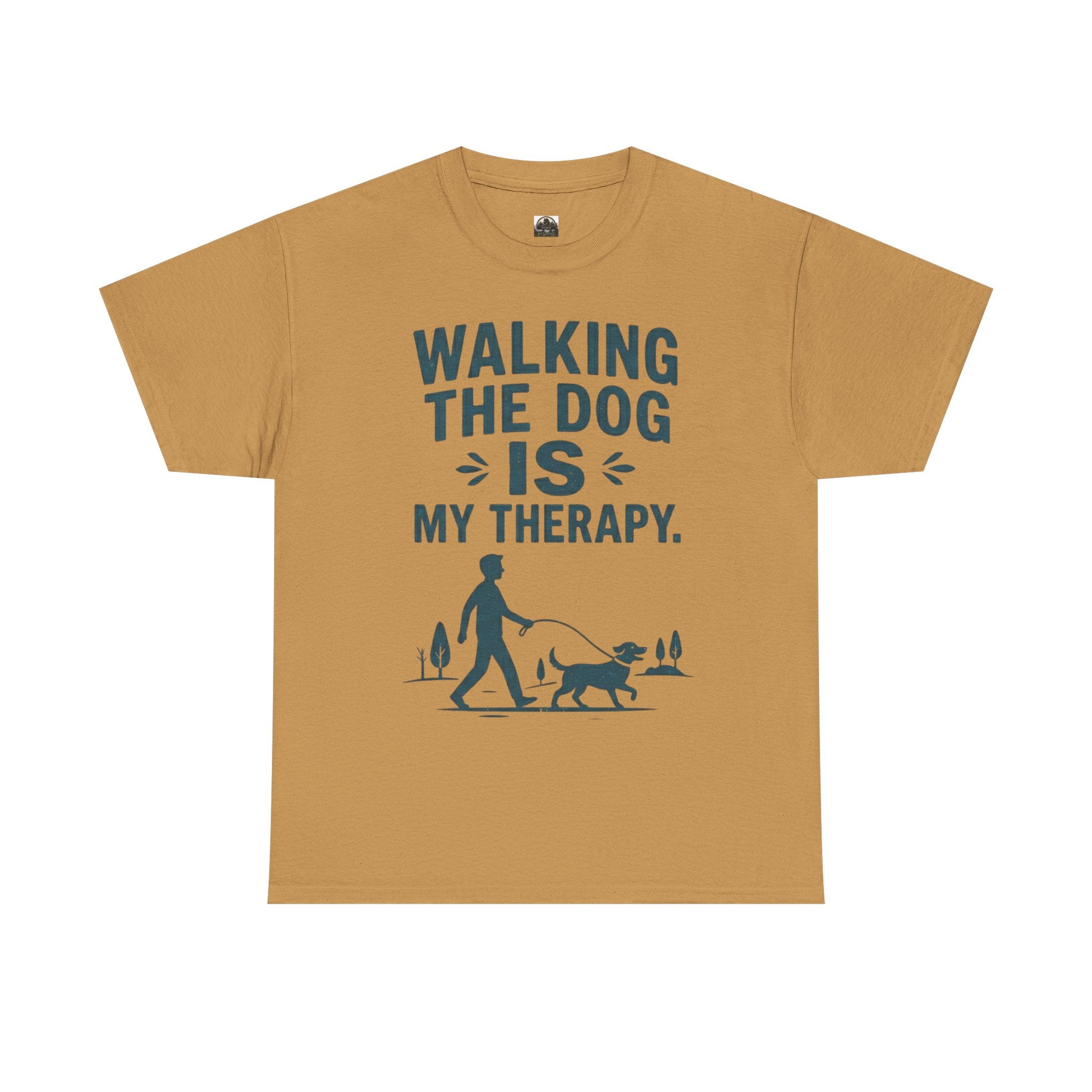 Walking the Dog Is My Therapy T t-shirt with nature-inspired artwork - product view 5