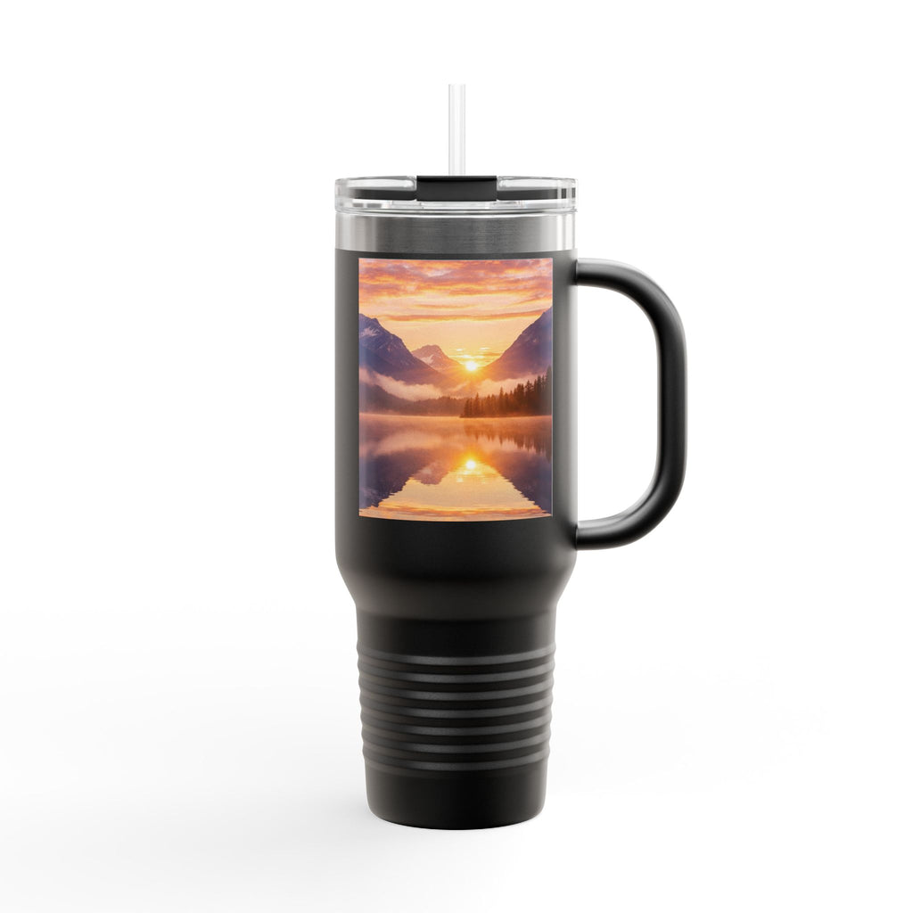 40oz Insulated Travel Mug ceramic mug with nature-inspired artwork - product view 12