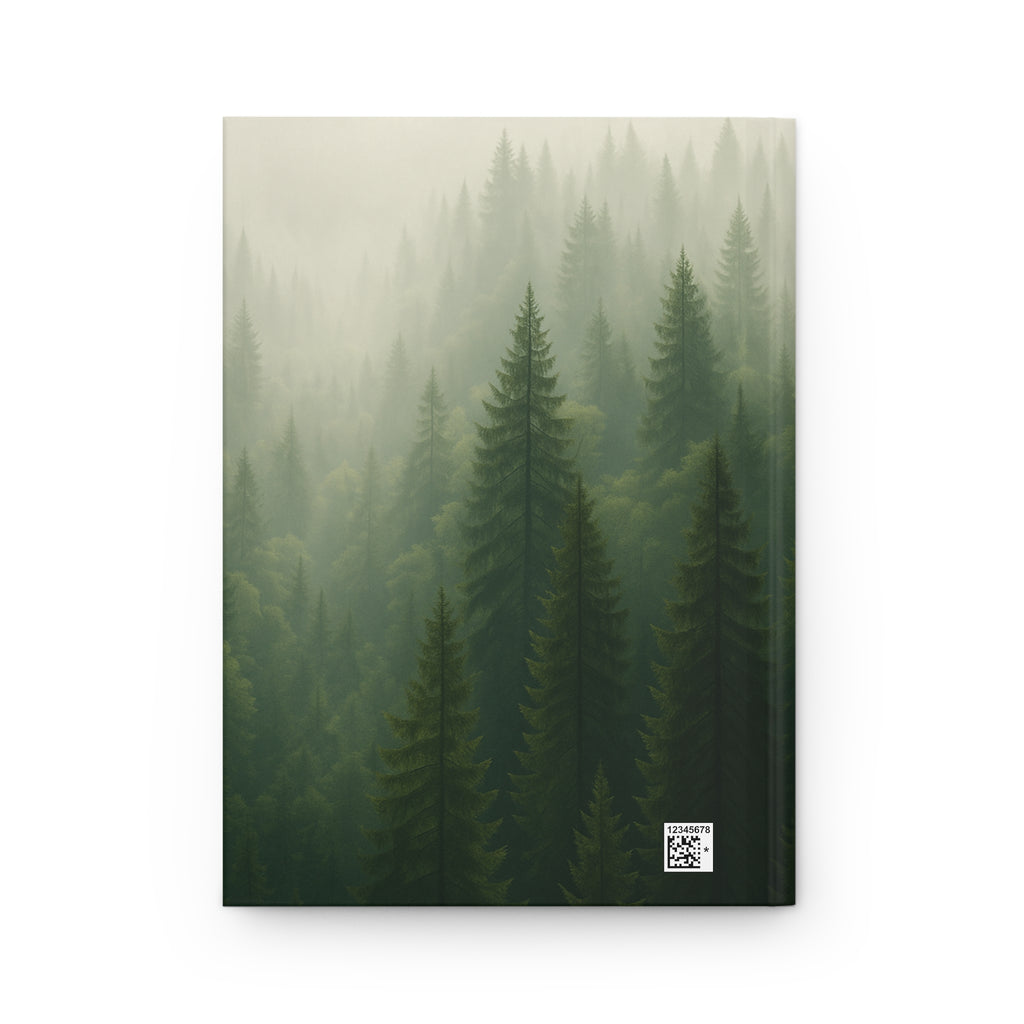 Misty Pine Forest Wellness journal with nature-inspired artwork - product view 3
