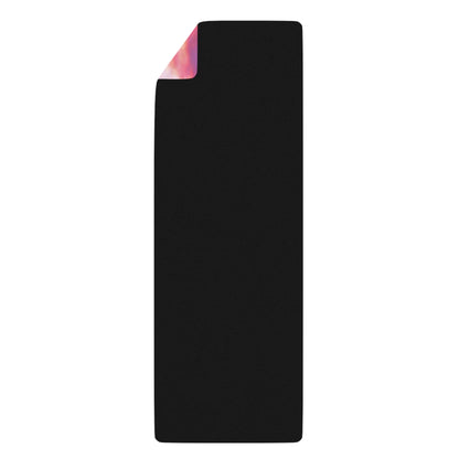 Mountain Sunset Over Lake Rubber Yoga Mat