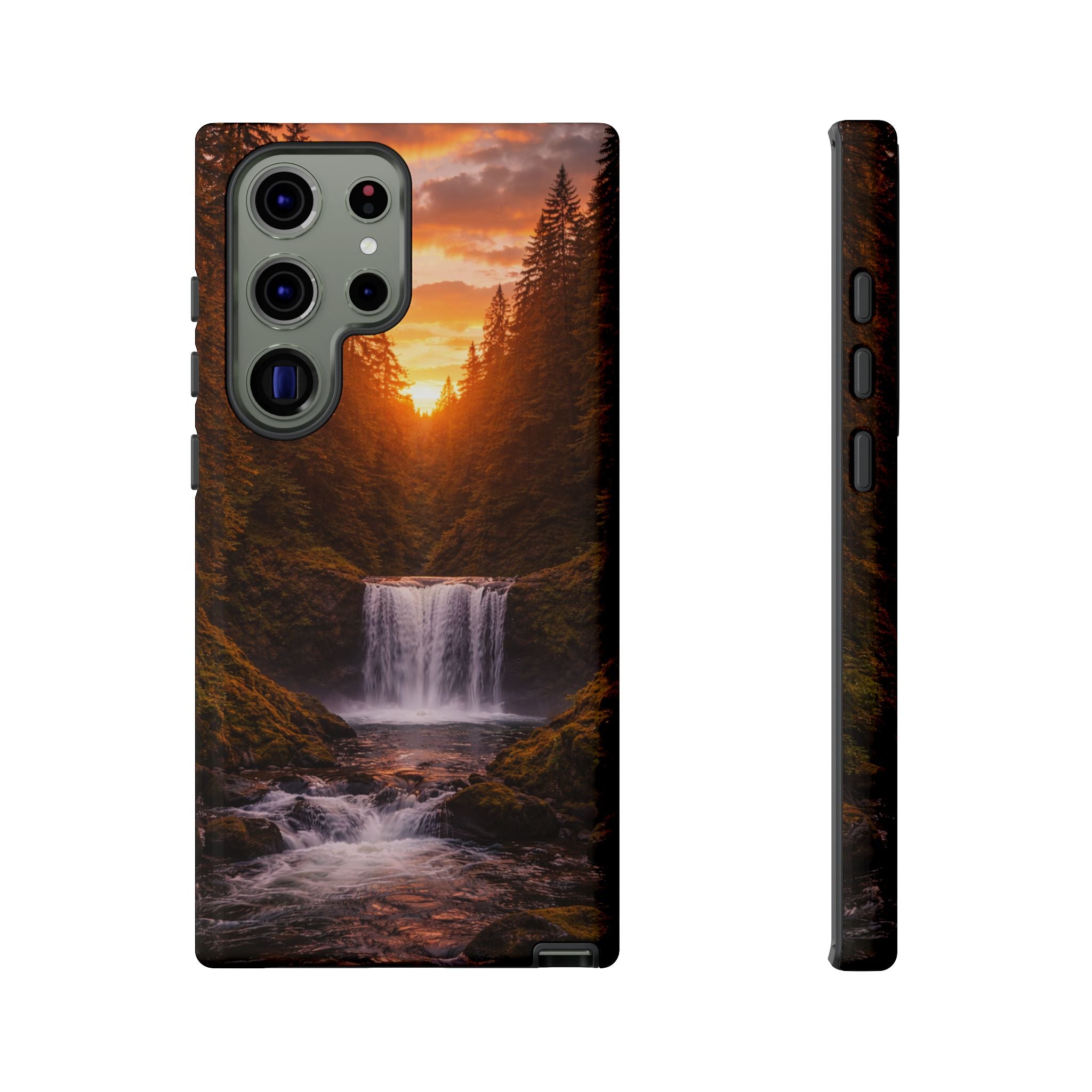 Evergreen Waterfall Phone Case phone case with nature-inspired artwork - product view 27