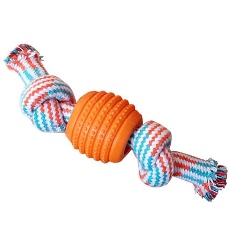 Pet Dog Toy Cotton Rope Double Knot Ball Bite Resistant Tooth uncategorized / needs cleanup with nature-inspired artwork - product view 7