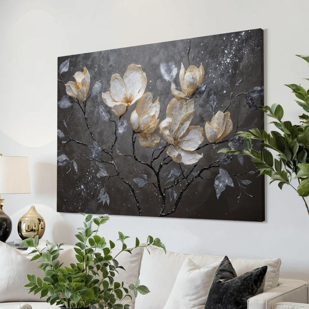 Midnight Magnolias wall art with nature-inspired artwork - product view 4