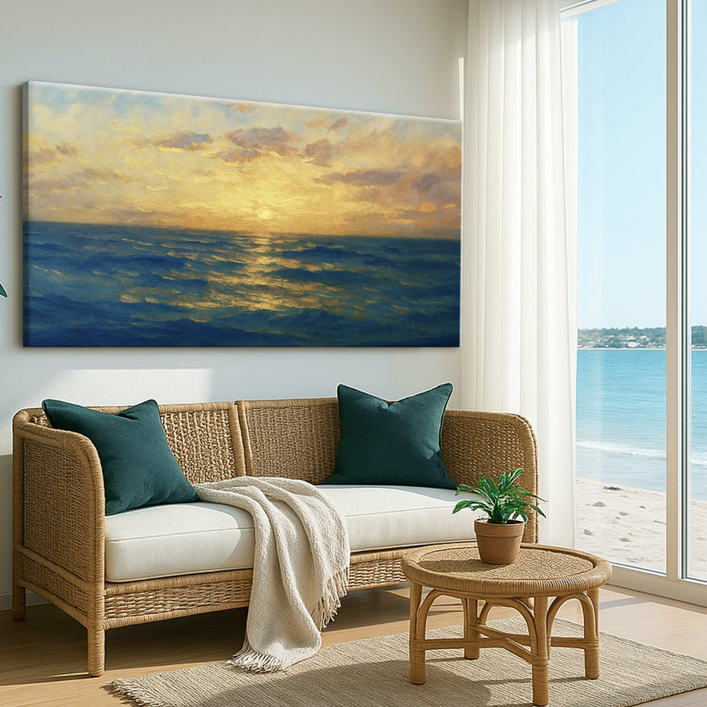 Waterscape Abstract Vii wall art with nature-inspired artwork - product view 3