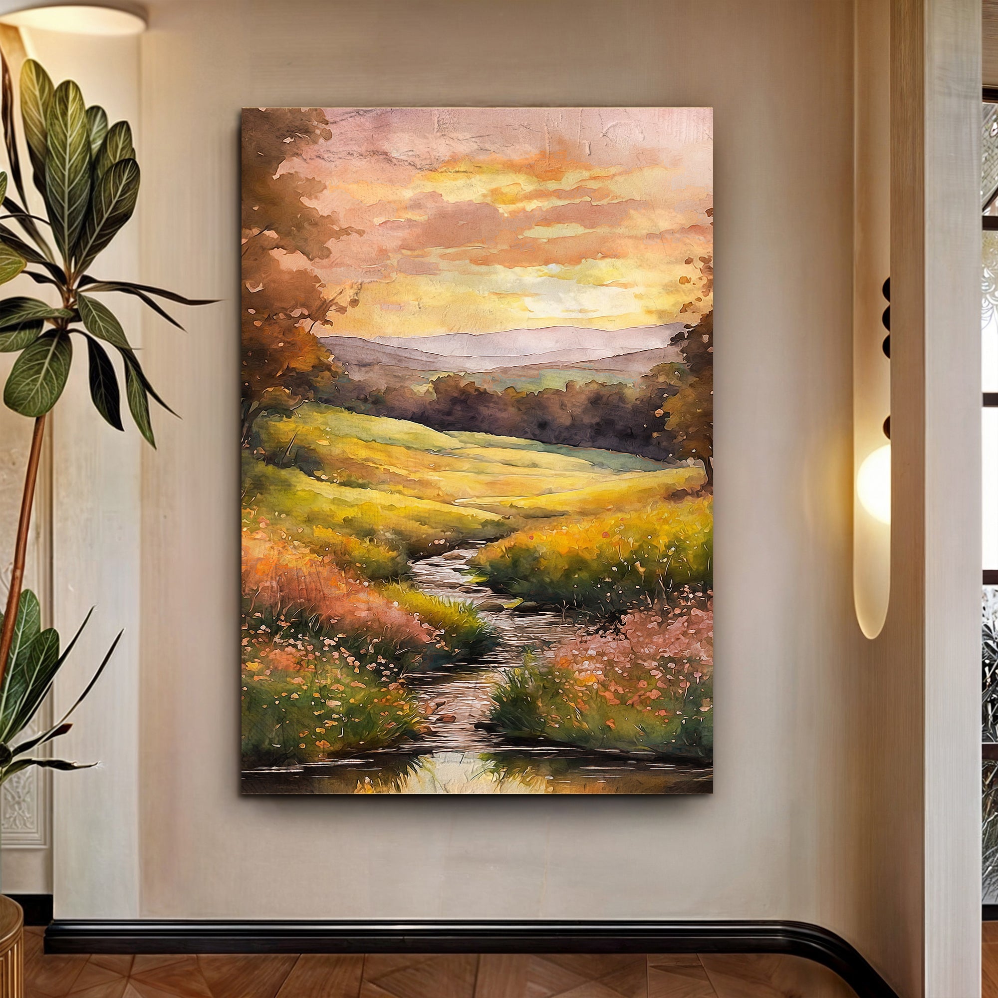 Misty River wall art with nature-inspired artwork - product view 2
