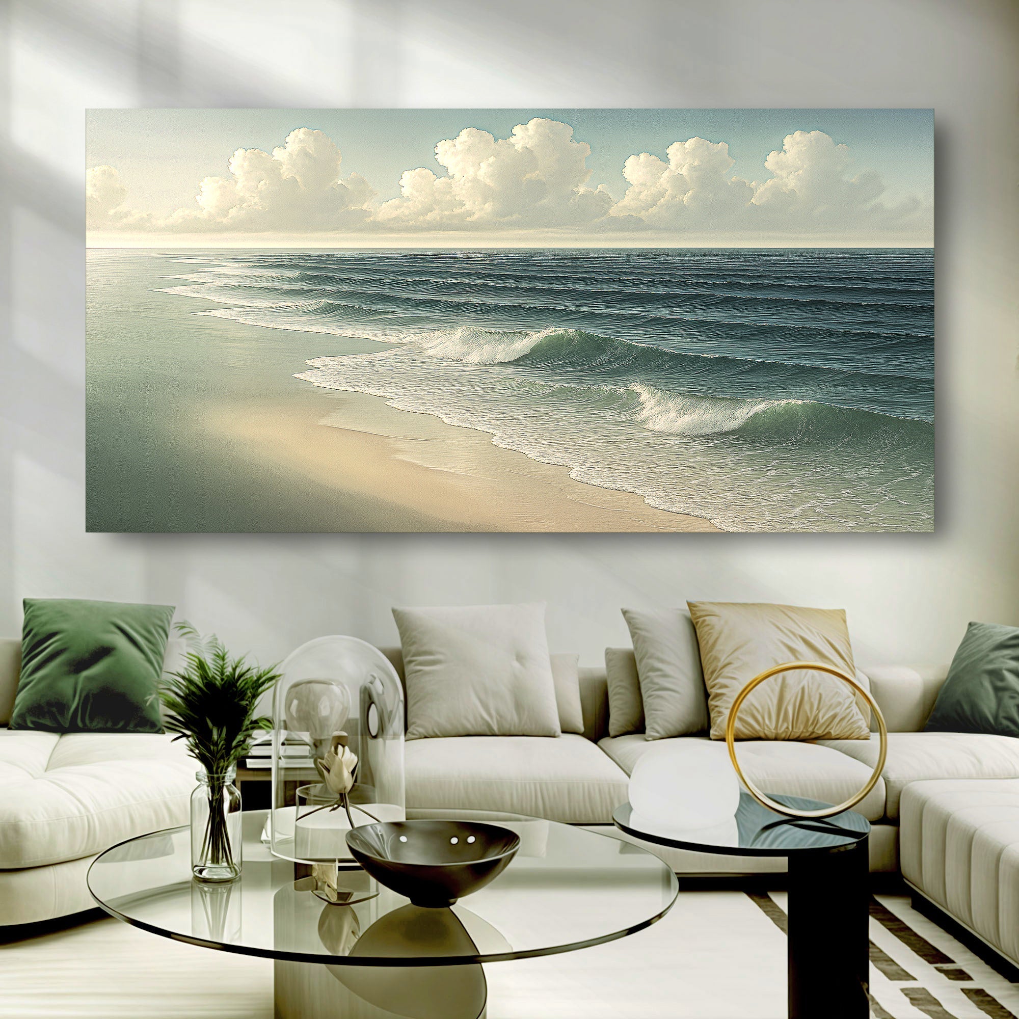 Beach Shoreline Coastal Vi wall art with nature-inspired artwork - product view 2