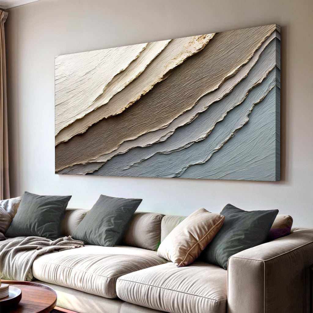 Abstract Earth Tones wall art with nature-inspired artwork - product view 2
