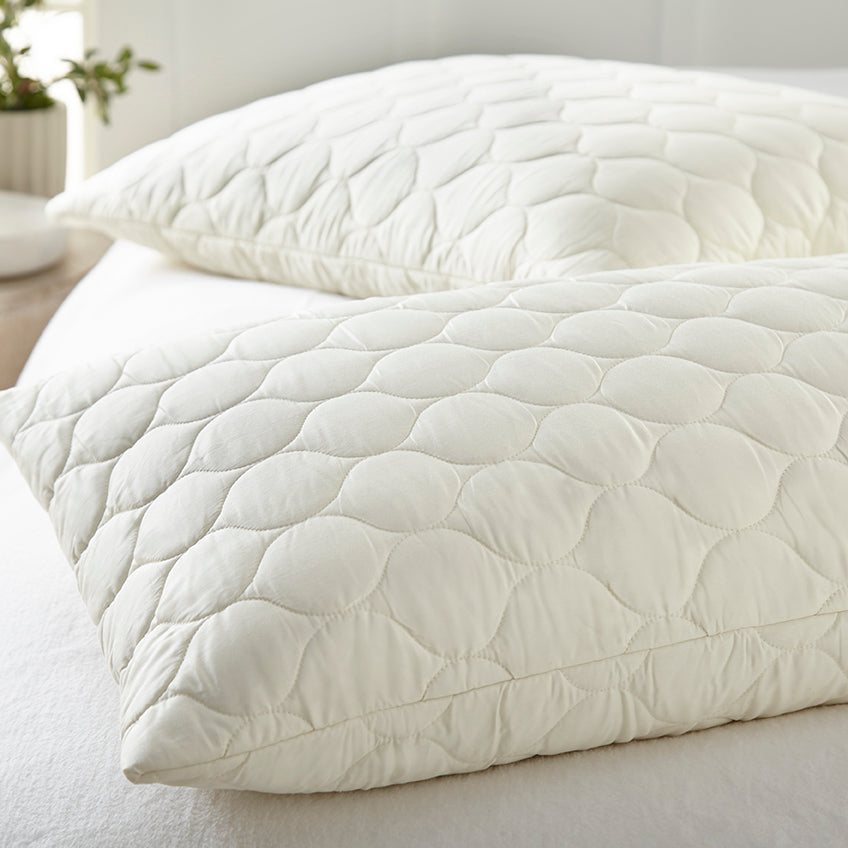 Organic Cotton Quilted Pillow Protectors pillow cover with nature-inspired artwork - product view 4