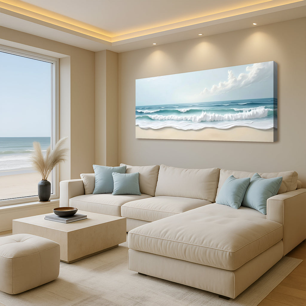 Serene Ocean Wave Coastal Xiv wall art with nature-inspired artwork - product view 4