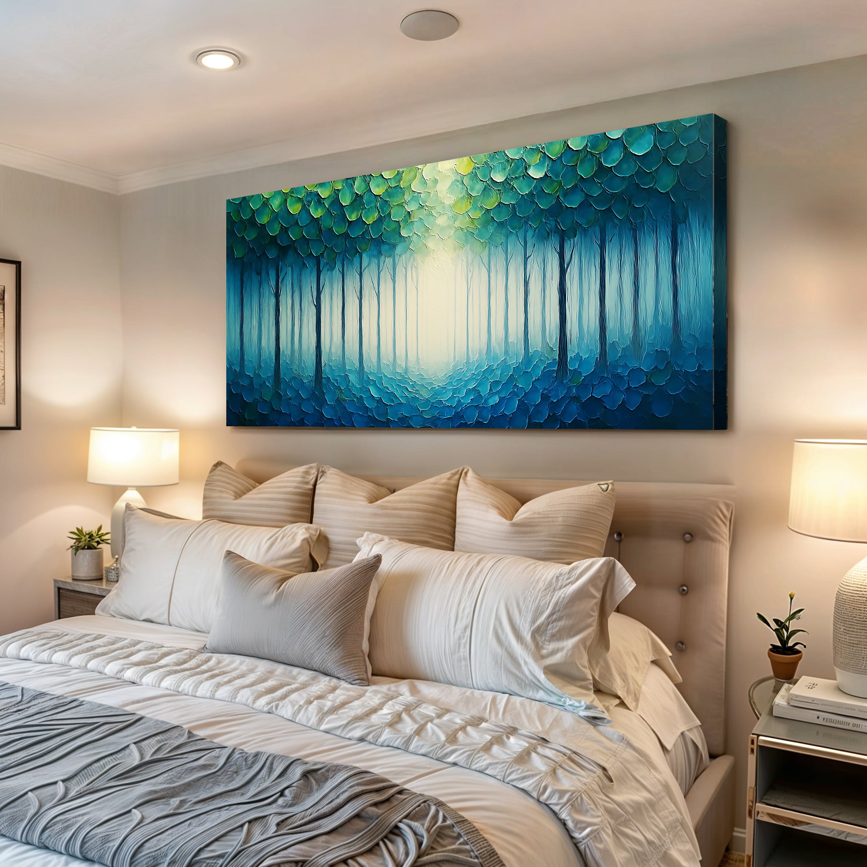 Forest Whispers Impasto wall art with nature-inspired artwork - product view 3