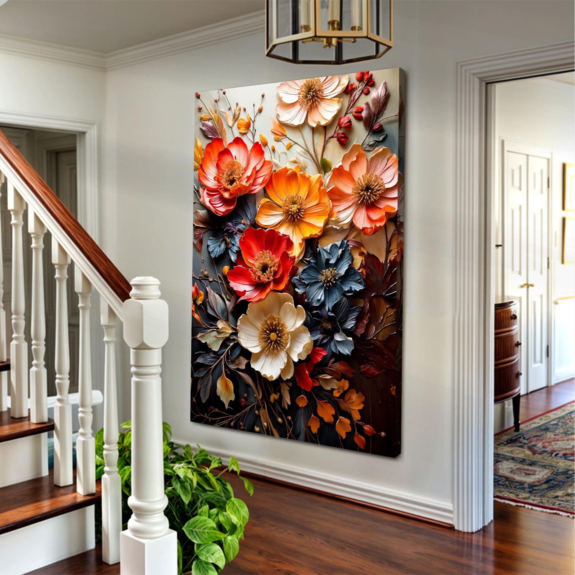 Blooming Garden Rhapsody Impasto wall art with nature-inspired artwork - product view 2