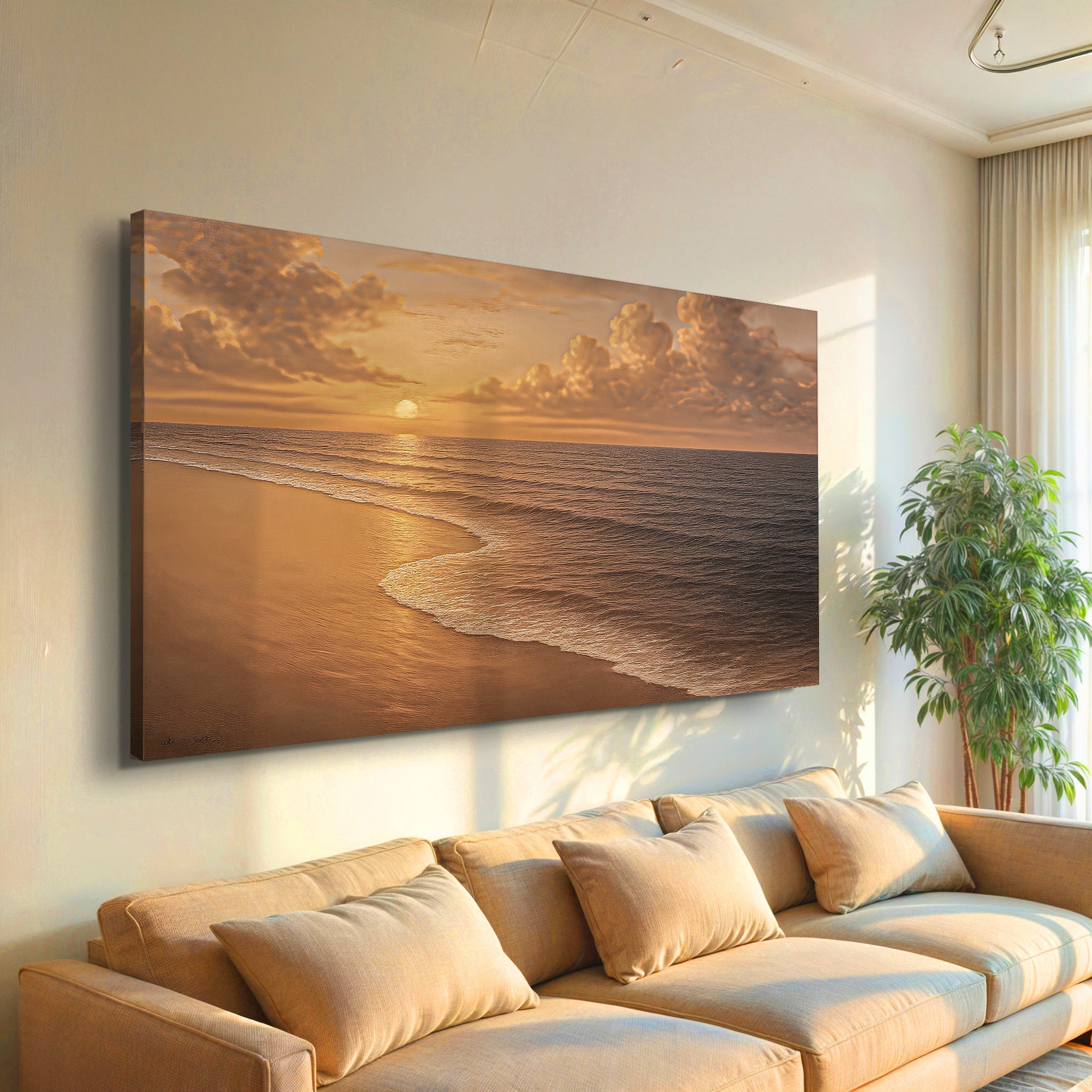Beach Shoreline Coastal Viii wall art with nature-inspired artwork - product view 2