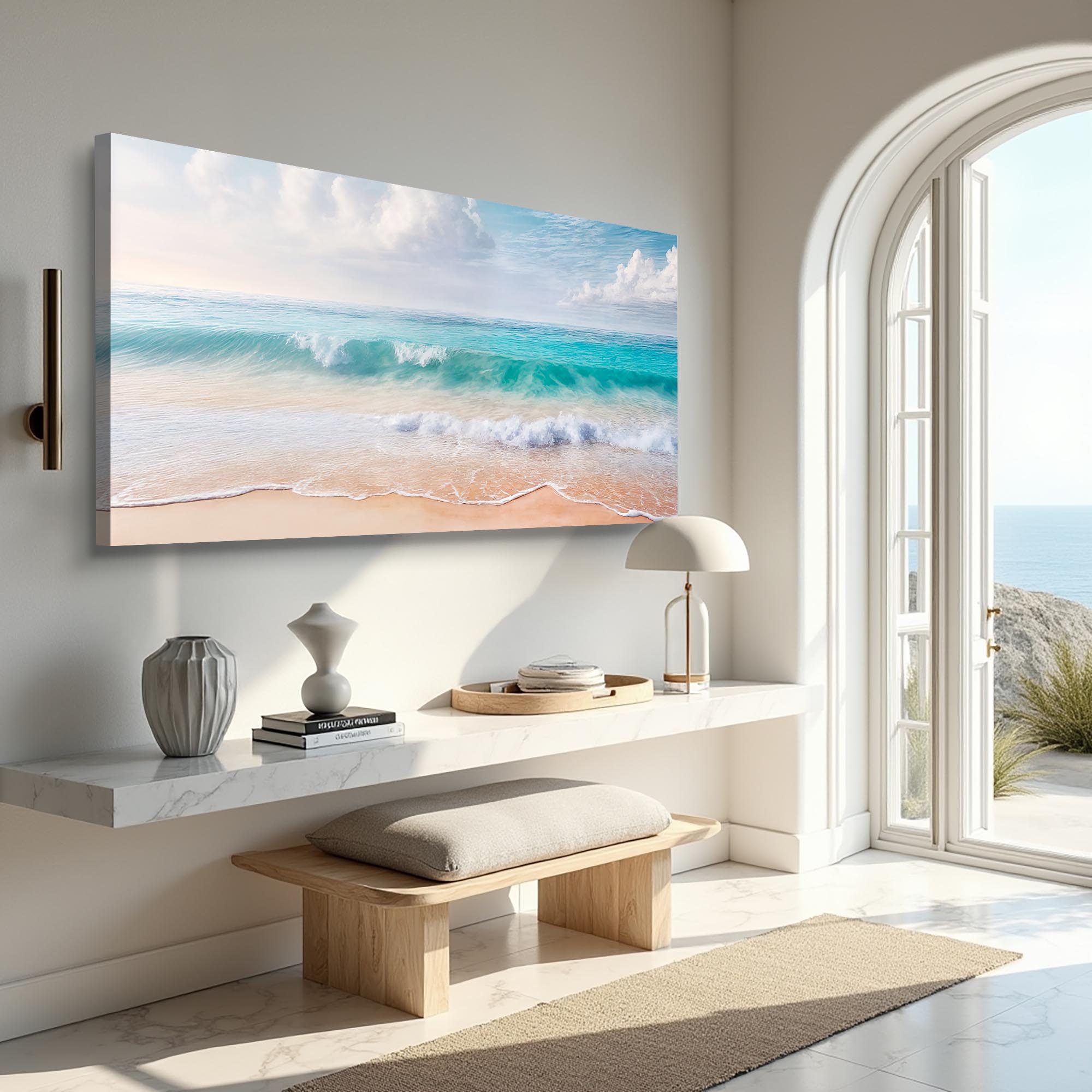 Serene Ocean Wave Coastal Xii wall art with nature-inspired artwork - product view 2